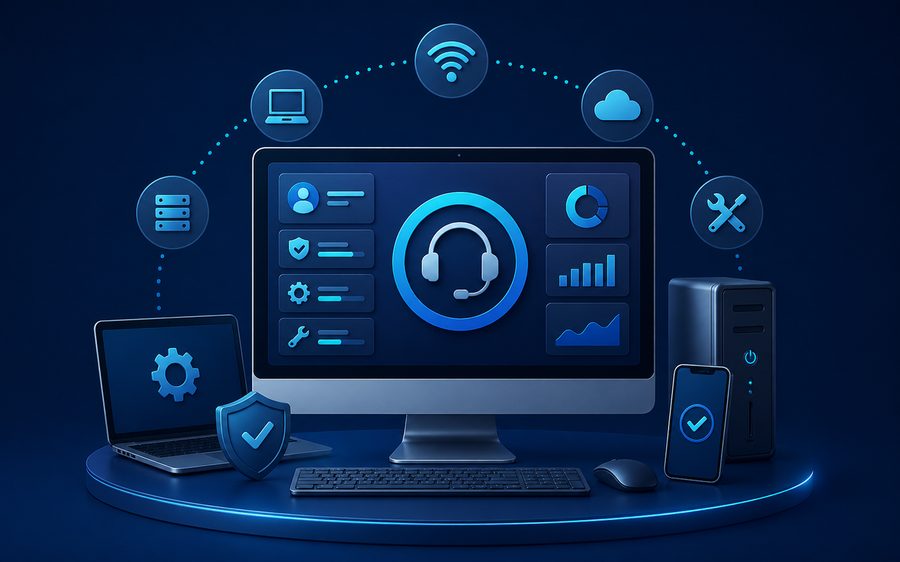 Professional IT support service illustration by CoreLinkHub